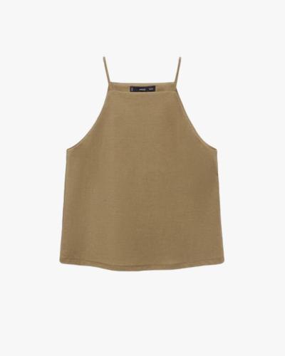 Ribbed halter cami top