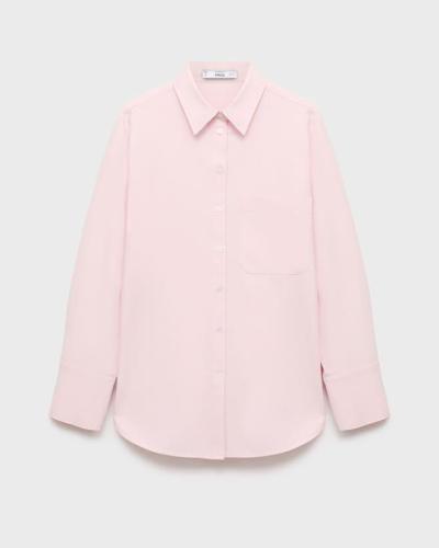 Oversized poplin button-up shirt